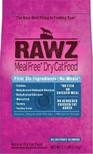 RAWZ CAT Salmon, Dehydrated Chicken & Whitefish Recipe