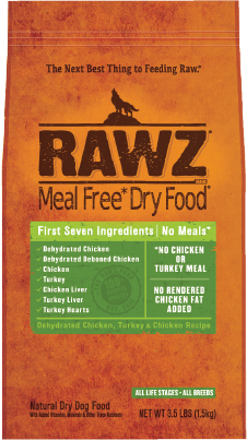 RAWZ DOG Dehydrated Chicken, Turkey & Chicken Recipe